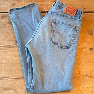 Levi's 501 Classic Light Blue Straight Jeans Button Fly